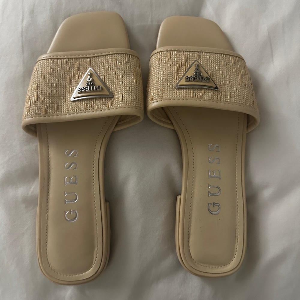 Guess Women's Beige Slide Sandals BUNDLE FOR $4